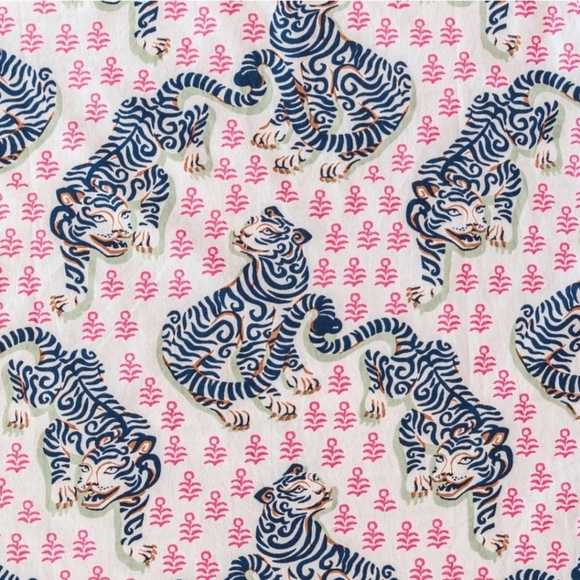 Anthropologie PrintFresh Tiger Queen French Rose Shorts Sleep Pajama Set Sz 2X - Picture 3 of 5